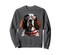 Inglese Setter Cane 4 luglio American Independence Day USA Felpa
