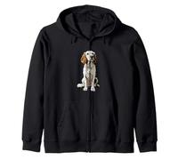 Inglese Setter Dog Illustrazione Felpa con Cappuccio