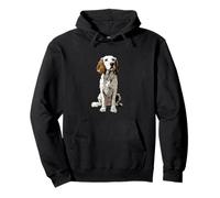 Inglese Setter Dog Illustrazione Felpa con Cappuccio