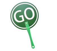 Inglese Strumento di apprendimento portatile Go/Staop Sign Double Side Street Segnale di avvertimento Aiuto didattico per l'insegnamento in classe Divertente aiuto linguistico scolastico