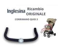 Inglesina Corrimano Passeggino Quid3 Ecopelle Nero Ricambio Originale