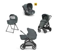 Inglesina - Trio Aptica 2025 Con Seggiolino Auto Darwin Isize, Emerald Green - telaio Litio Black 2024