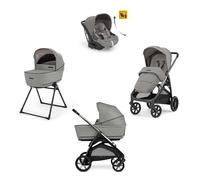 Inglesina - Trio Aptica Con Seggiolino Auto Darwin Recline, Platinum Grey Con Telaio Litio Black
