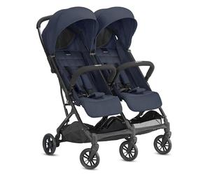 Inglesina Twin Sketch Passeggino Gemellare, Blu, Ultraleggero, Compatto, per Gemelli o Fratelli e Sorelle, Adatto fino a 15 kg per bambino