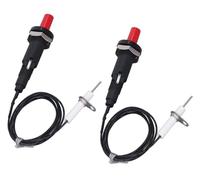 Ingranaggi 2 pezzi 1 uscita 2 pulsante di accensione ago filo 1 metro for forno a gas stufa camino riscaldatore barbecue, facile da premere non richiede batteria