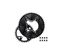 Ingranaggi alugear round aero asymmetrical shimano grx 11 12 speed black