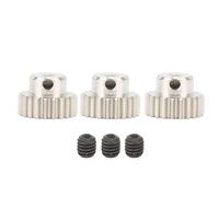 Ingranaggi motore in metallo 3 pezzi con viti di fermo Modulo M0.6 Diametro foro 3,175 mm Pignone per camion auto 1/10 RC (24T)
