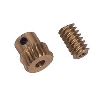 Ingranaggi, pignone motore, 2 set/modulo piccolo rapporto di riduzione di 1:10 uscita motore ruota elicoidale in rame