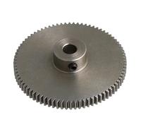 Ingranaggi, pignone motore, Motore argentato da 41x10x5 mm, 80 denti, ruota dentata in acciaio da 45#, modulo 0,5, viti superiori, diametro del foro di 5 mm.