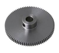 Ingranaggi, pignone motore, Motore in acciaio con ruota dentata in metallo, modulo 0,5, 41x10x6 mm, argento, 80 denti, viti superiori, diametro foro 6 mm