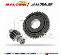 INGRANAGGI SECONDARI RAPPORTI ALLUNGATI MALOSSI Z 14/47 PER VESPA ET4 ET2 LX 50