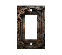 Ingranaggi Singolo Rocker Interruttore Della Luce, Steampunk Industriale Braccio Meccanico Attenzione Strisce Bronzo Plastica Dimensioni Standard Piastra Interruttore Decorativo per Nuovo Appartamento