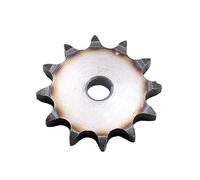 ingranaggio a pinone indurito, 1 ruota dentata piatta 12A, passo 10-25 denti, ingranaggio di trasmissione a rulli in acciaio A3 da 19,05 mm(18 Teeth)