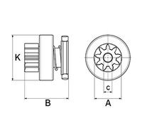 Ingranaggio a ruota libera, motorino di avviamento HC-CARGO F 032 335 906