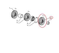INGRANAGGIO CAMBIO 5a VELOCITA' RAPP. 38/47 FIAT PUNTO - UNO ORIGINALE 7730245
