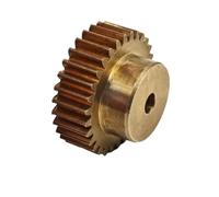 Ingranaggio cilindrico a gradini in ottone, Dimensioni multiple dell'hardware dell'albero a gradino del pignone cilindrico dritto dell'ingranaggio in rame 0.7M 102T(6mm bore)