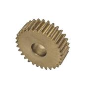 Ingranaggio cilindrico a gradini in ottone, Ruota dentata piatta da 0,6 m 55 denti diametro esterno 34,2 mm 5 dritti spessi ingranaggio cilindrico in rame foro 3-18(3.17mm bore)