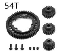 Ingranaggio cilindrico in acciaio 46T 50T 52T 54T con pignone M1 18 20 22T 6447 6449 con parti di automobili RC Modelli in scala 1/10 Scala 1/5 2.0 VXL MAXX per 6447 per 6449(54T)