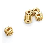 Ingranaggio cilindrico in ottone, 5 pezzi di ingranaggi cilindrici in ottone, modulo 0,2, 33 denti, diametro 7 mm, diverse misure for albero motore(0.7mm Thickness 1.48mm Hole)