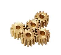 Ingranaggio cilindrico in ottone, Confezione da 5 ingranaggi cilindrici in ottone da 0,2 moduli a 12 denti, diverse misure(1.2mm thickness 0.98mm hole)