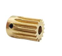 Ingranaggio conico in ottone, pignone cilindrico a gradini da 1 pz 0,5 modulo 3 mm,17 4 foro 16 denti hardware albero(16 teeth 4mm bore)