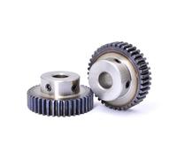 Ingranaggio dritto in metallo CNC, foro da 6 a 25 mm, 45#, acciaio, 44/45/48 denti, pignone motore, 1 pezzo(6mm,48 Teeth)