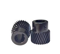 Ingranaggio elicoidale sinistro 2M 25 denti foro 14-25 mm parti di trasmissione con incisione CNC pignone nero con cava chiavetta ingranaggi cilindrici 2M25T(2M25T-hole20)