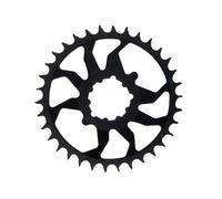 Ingranaggio Guarnitura con Foro Centrale Realizzato in Alluminio 6061 con lleggerito E Profilo Denti per Stabile Adatto Percorsi Sterrati, Nero, 34T