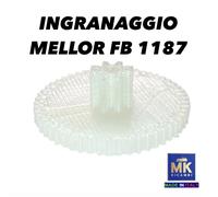 INGRANAGGIO IN NYLON PER STUFA A PELLET MOTORIDUTTORE MELLOR FB 1187 COMPATIBILE