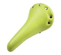 Ingranaggio in pelle PU con design a rivetto, comodo sedile superiore da 8 mm, ricambio in schiuma di densità per fisso, per biciclette da sella e altre piste, in acciaio inox (verde)