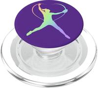Ingranaggio morbido di softball dell'arcobaleno per le ragazze adolescenti modellato PopSockets PopGrip per MagSafe