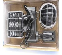 Ingrandimento della fascia di testa in vetro HD in vetro con luce a LED, occhiali da lettura infestibili, occhiali da ingrandimento con luce LED 8 lenti staccabili per lettura, loupe di gioielli,