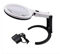 Ingrandimento ingrandimento, ingrandimento in vetro 2x 5x 10led luci da 120 mm ad alta chiarezza per le lettere leggero per lettura delle mappe - gioielliere la loupe di riparazione di orologi Aqiong