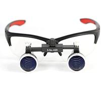 Ingranditore, loupe chirurgiche dentali mediche, 3,5x Goggle di regolazione a due vie telaio binoculari di lente d'ingrandimento in vetro ottico con lampada a led e lampada da trasporto a portata