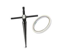 Ingranditore Per Fori Portatile Con Picchetto Per Ponte Per Chitarra Fai Da Te Manico In Acciaio A Forma Di T Smusso A Sei Slot Conico Kit Attrezzi Liutaio(G2501A)