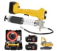 Ingrassatore a Batteria 21V, 10000 PSI Pistola per Grasso Elettrica 350W per Makita Batteria con Luce a LED con Cartuccia di Grasso da 600g Tubo Flessibile 2 Batterie e Caricabatterie