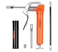 INGRASSATORE MANUALE A SIRINGA GRASSO PISTOLA INGRASSAGGIO CON 4 ACCESSORI 97353