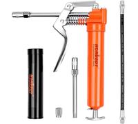 INGRASSATORE MANUALE SIRINGA GRASSO PISTOLA GRASSO CON 4 ACCESSORI 97353