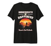 INGREDIENTI di Felicità Tramonto E SOLITUDINE Escursionismo Natura Maglietta Premium