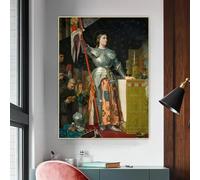 Ingres "Giovanna d'Arco all'incoronazione di Carlo VII" Quadro su tela, stampe, poster, decorazione da parete per la casa (40x50 cm/senza cornice)