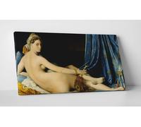 Ingres La Grande Odalisca Quadro Stampa su Tela Cotone Vernice Pennellate