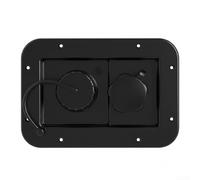 Ingresso acqua dolce per camper e camper con supporto a doppio ingresso per acqua urbana e riempimento a gravità insieme a scarico della pressione e valvola di ritegno (nero)