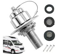 Ingresso acqua per rimorchi camper connettore tubo, valvola di controllo integrata, approvvigionamento idrico, adattamento, connessione sicura, per esterni, viaggi, campeggio, vita mobile, acqua