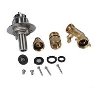 Ingresso acqua RV Quick Connect con valvola di ritegno e tubo a gomito a 90 gradi, filettatura esterna 3/4 GHT, adatto per camper e barche