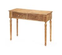 Gift Decor Ingresso con 2 cassetti Marrone Legno di Mango 98 x 77 x 42 cm Curva