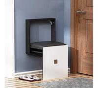 Ingresso Invisibile Scarpiera Panca,Moderno Sgabello Pieghevole per Doccia Ingresso a Parete Sgabello per Cambiare Scarpe con Sedia Imbottita in Pelle Pu per Bagno-D 39.5x35.5x69.5