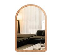 Ingresso soggiorno parete appeso specchio retrò ad alta definizione camera da letto scrivania posizionamento specchio da toeletta contro la parete(Log color,80CM/31.5INCH)