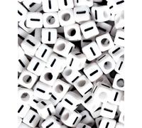 Ingrosso 500 Pezzi Quadrato Alfabeto Lettera Bianco Cubo Perline Con Nero