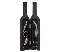Ingrosso e Risparmio 1 pz Set da 5 Accessori Vino Astuccio Elegante Kit Sommelier con Cavatappi e Utensili per Degustazione Idea Regalo per Amanti del Vino