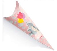 Ingrosso e Risparmio 10 Portaconfetti Fai da Te in cartoncino Rosa a Forma di Cono, firmati Disney, con l'elefante Dumbo, confettata Nascita, Compleanno Bimba (Senza confezionamento)